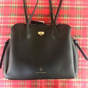 nanette lepore blk vegan leather purse